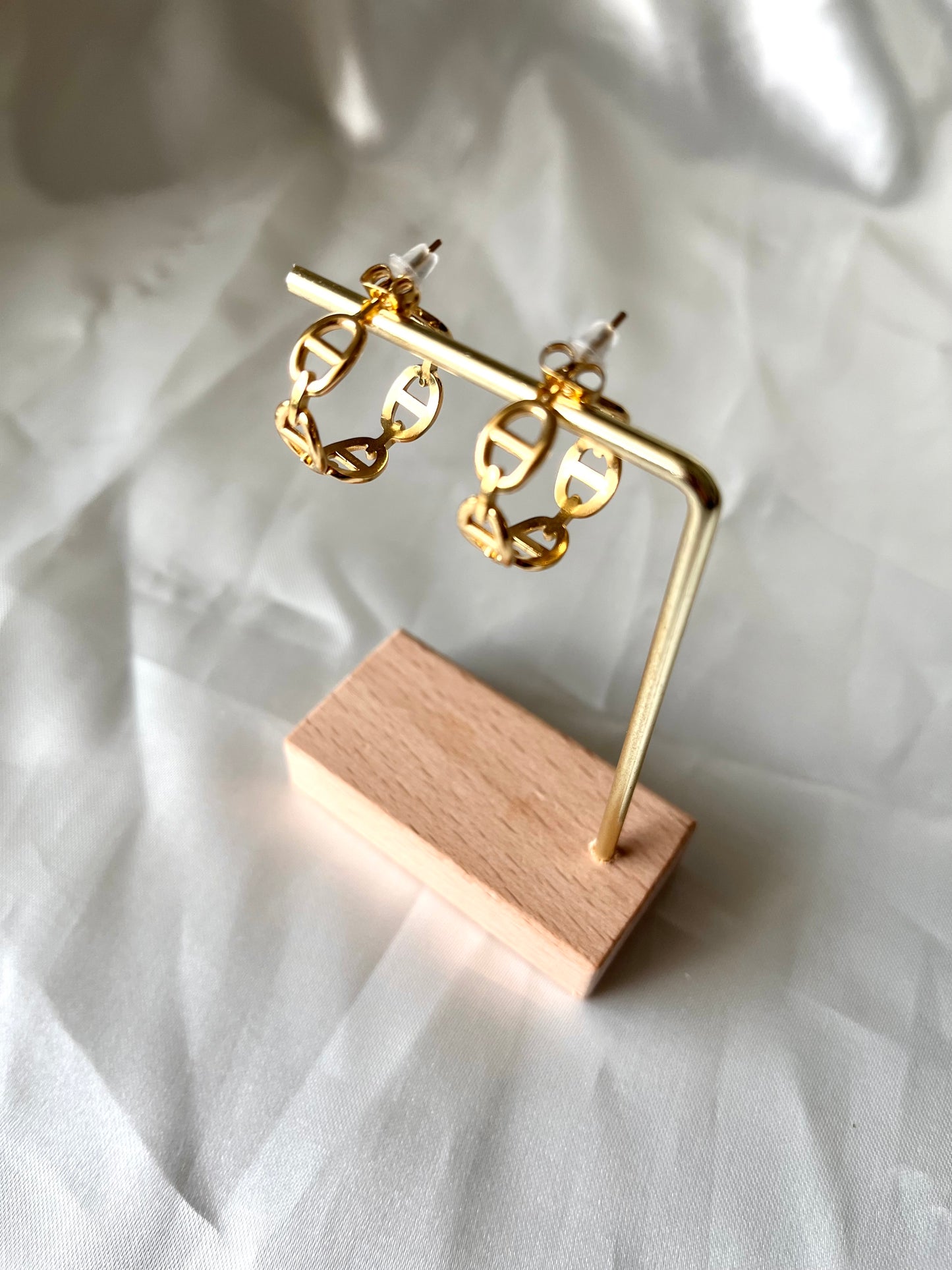 Boucles d’oreilles anneaux doré Marin