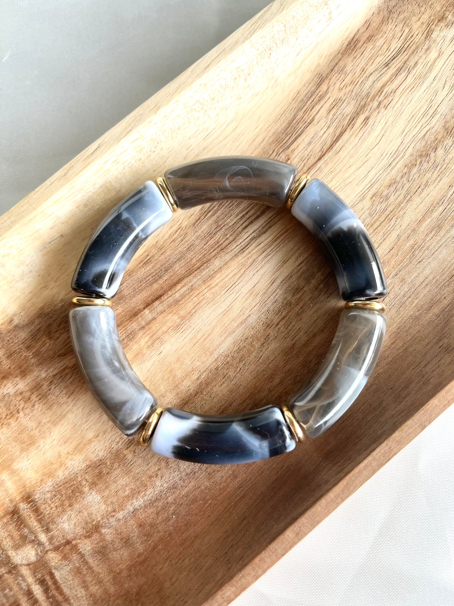 Bracelet doré et gris Zac