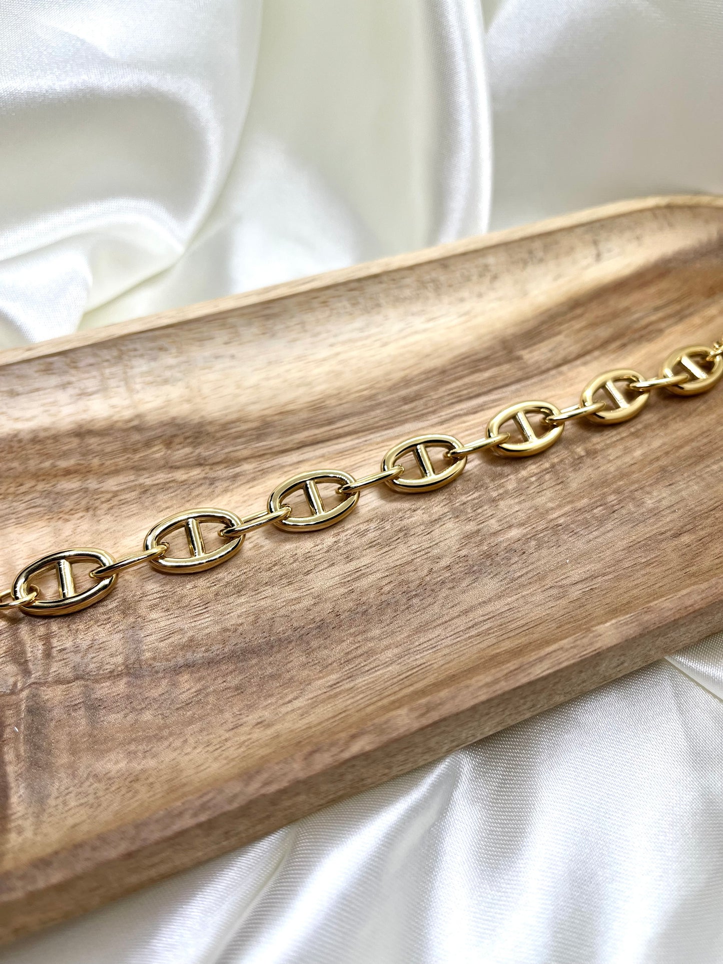 Bracelet doré maille marine