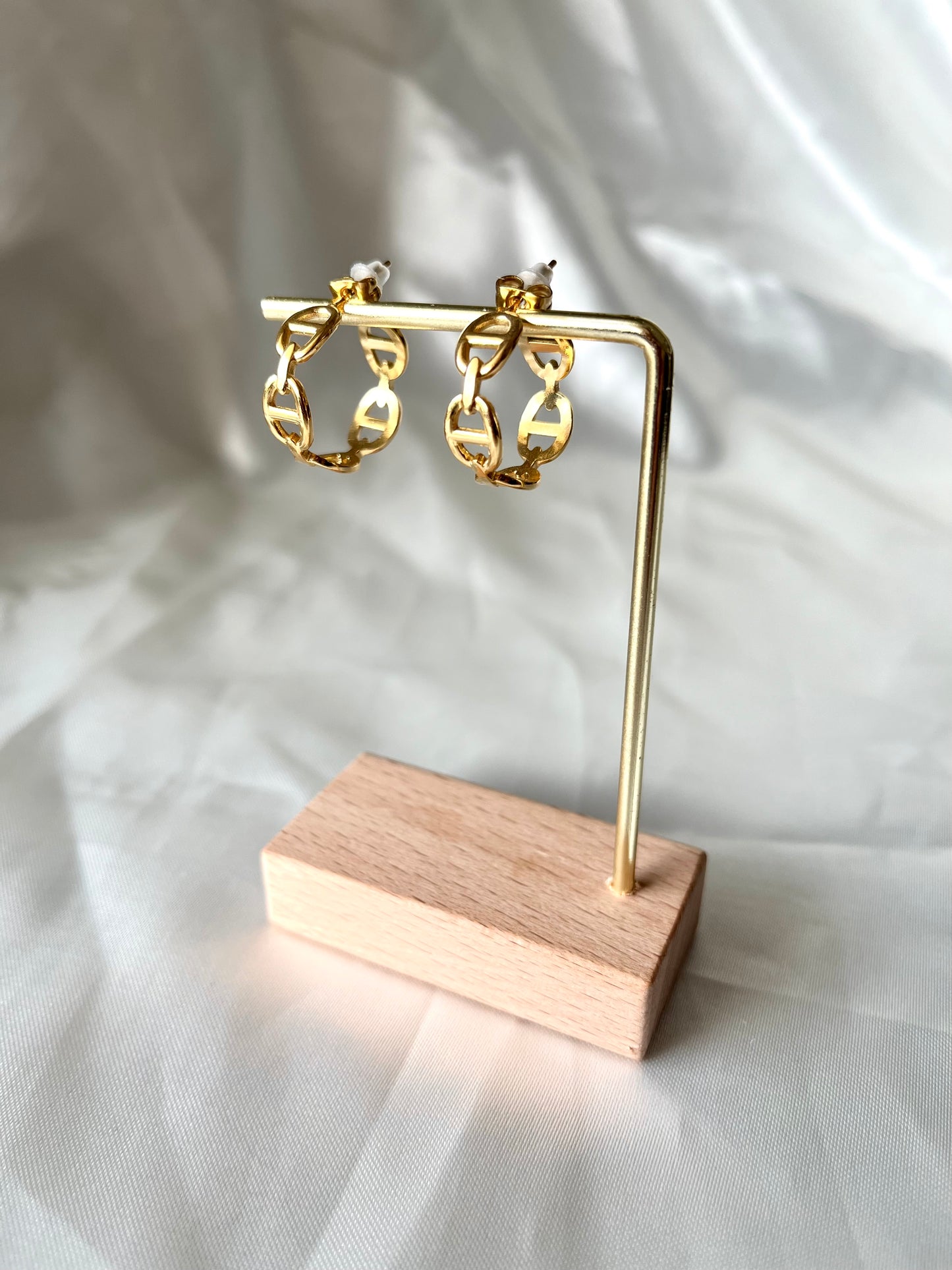 Boucles d’oreilles anneaux doré Marin