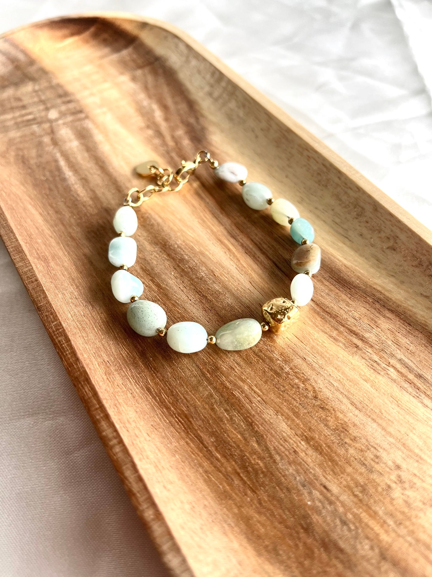 Bracelet en pierres naturelles vertes