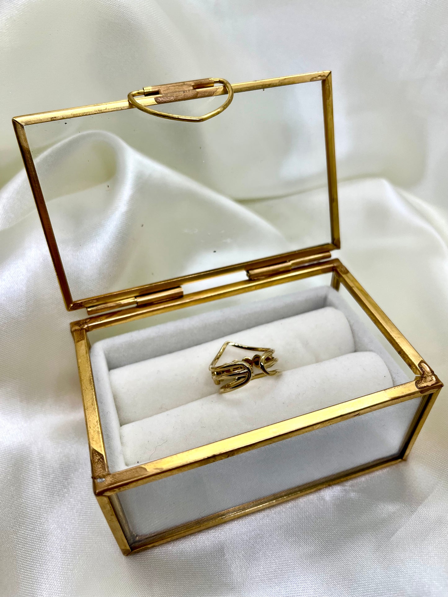Bague doré et strass