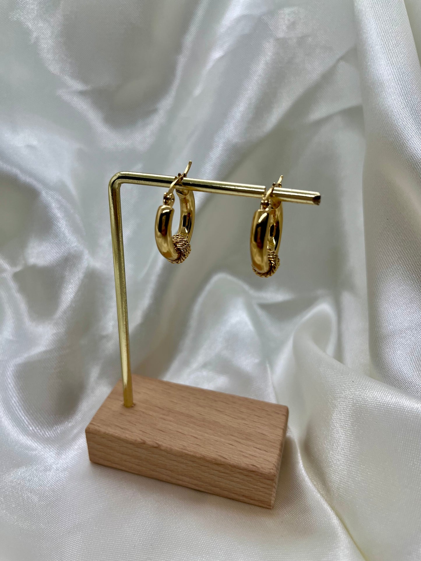 Boucles d’oreilles anneaux dorés