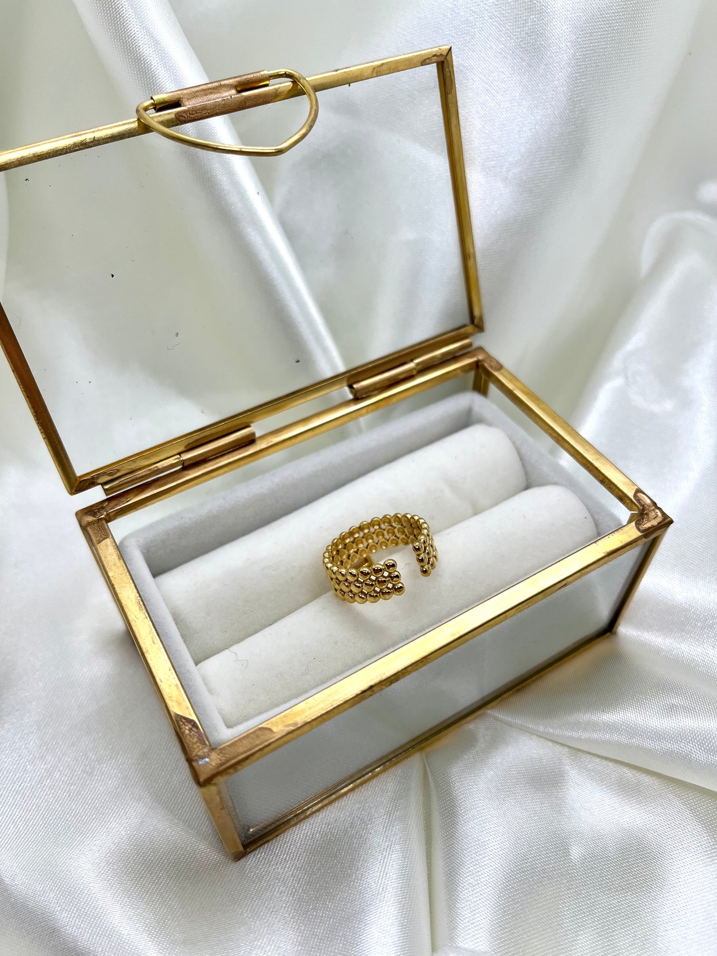 Bague doré breloque