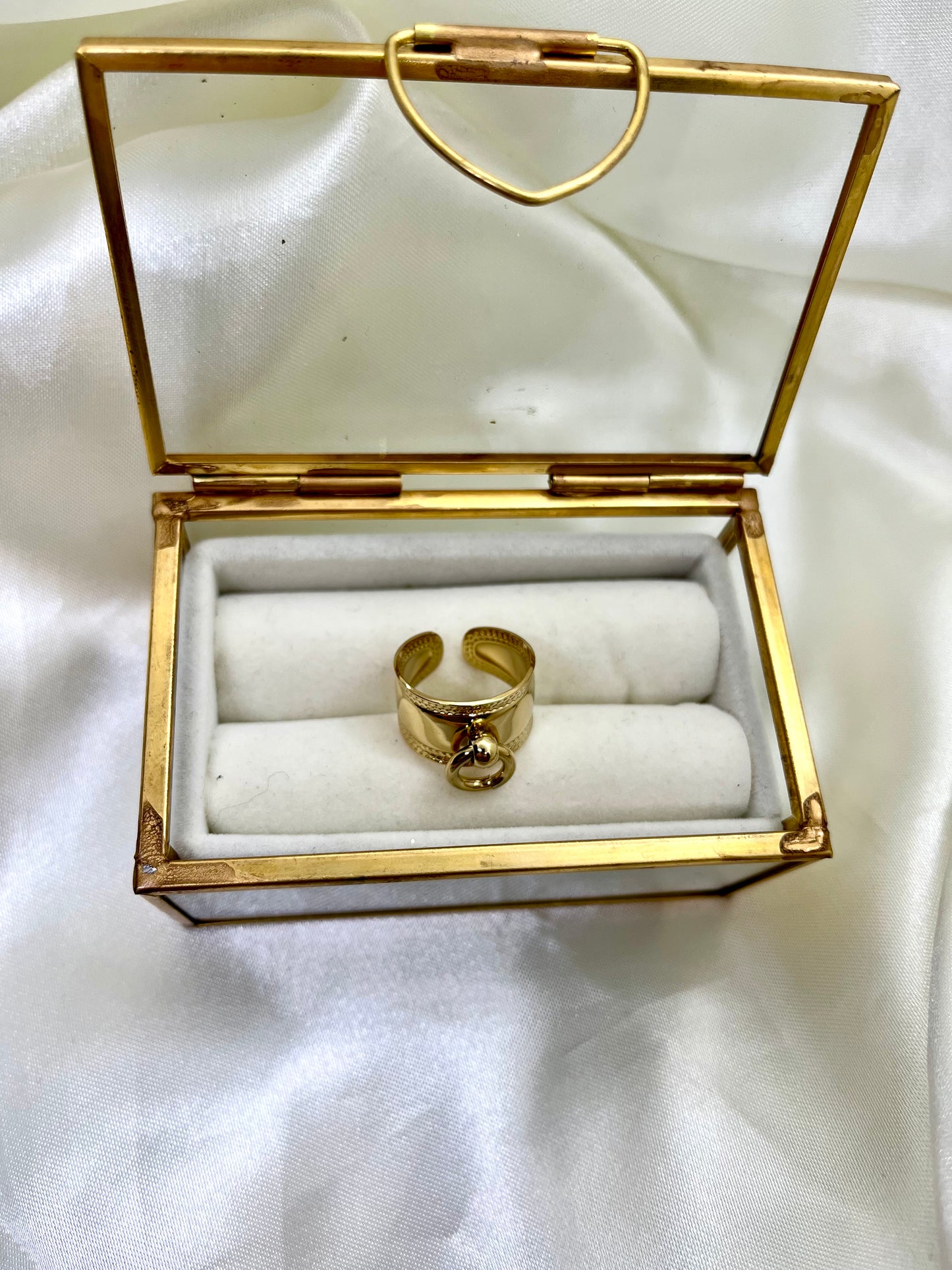 Bague doré anneau