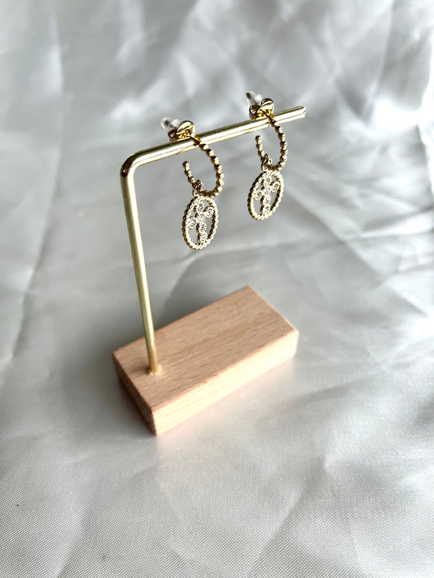 Boucles d’oreilles doré Croix