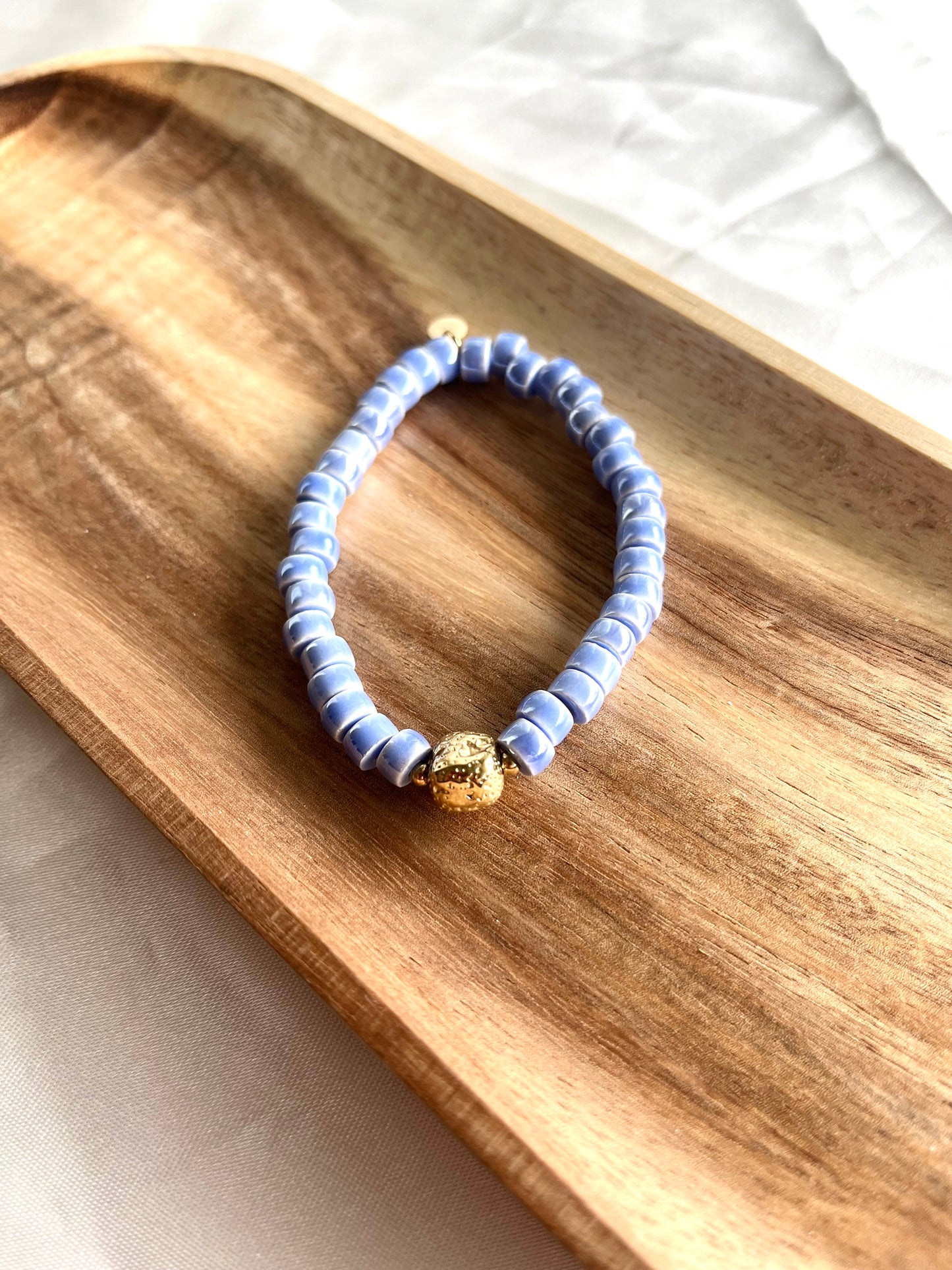 Bracelet en perles bleues