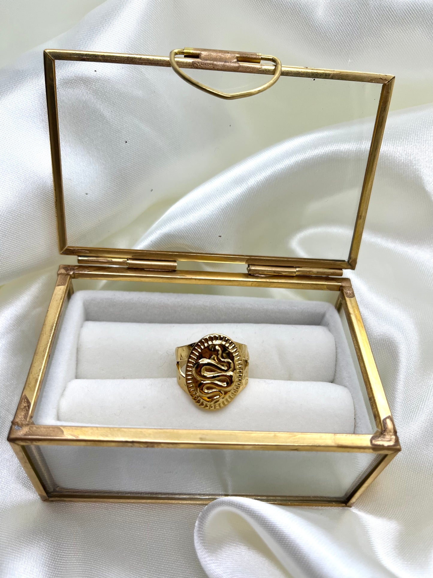 Bague doré serpent