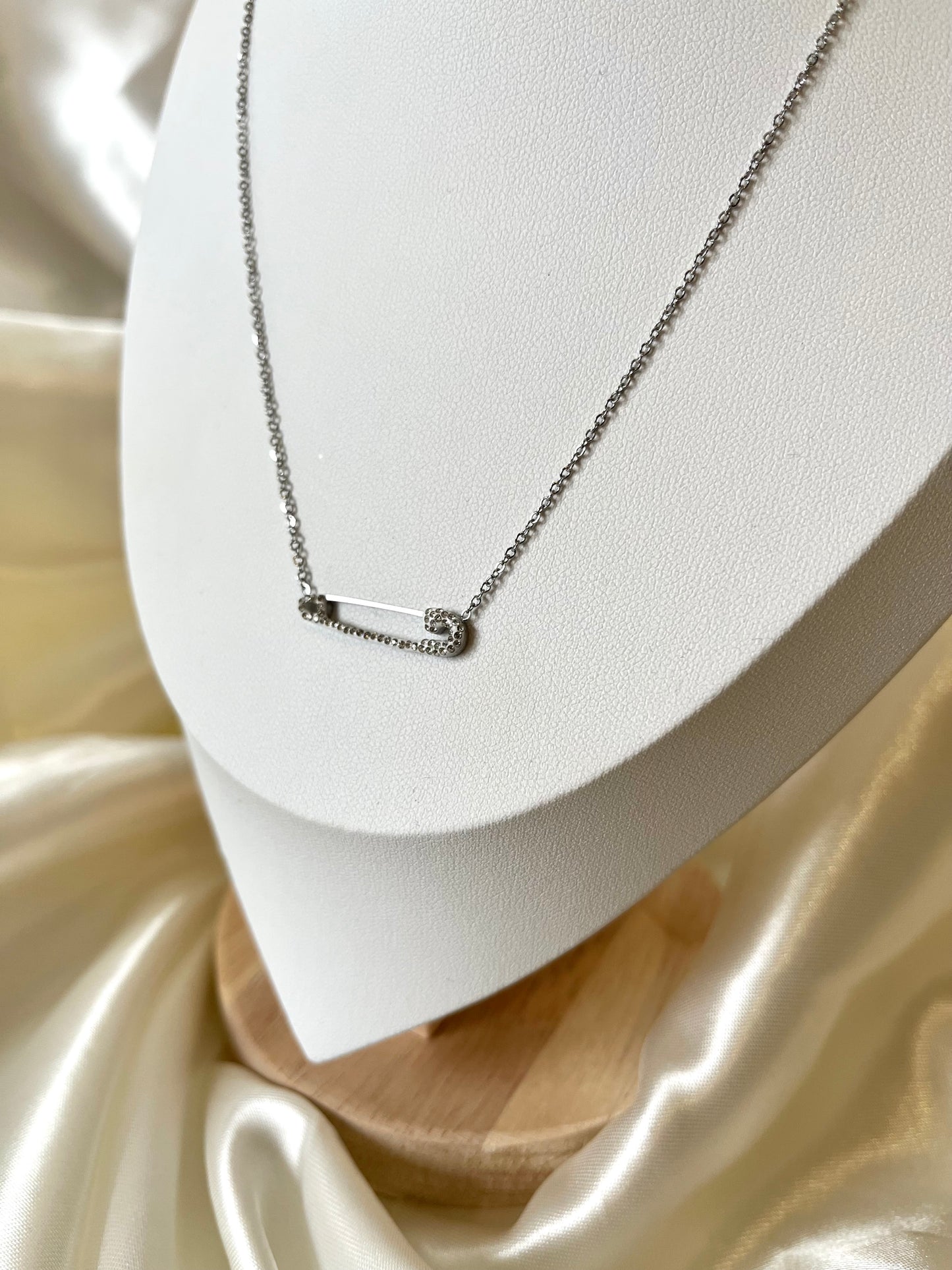 Collier argenté trombone