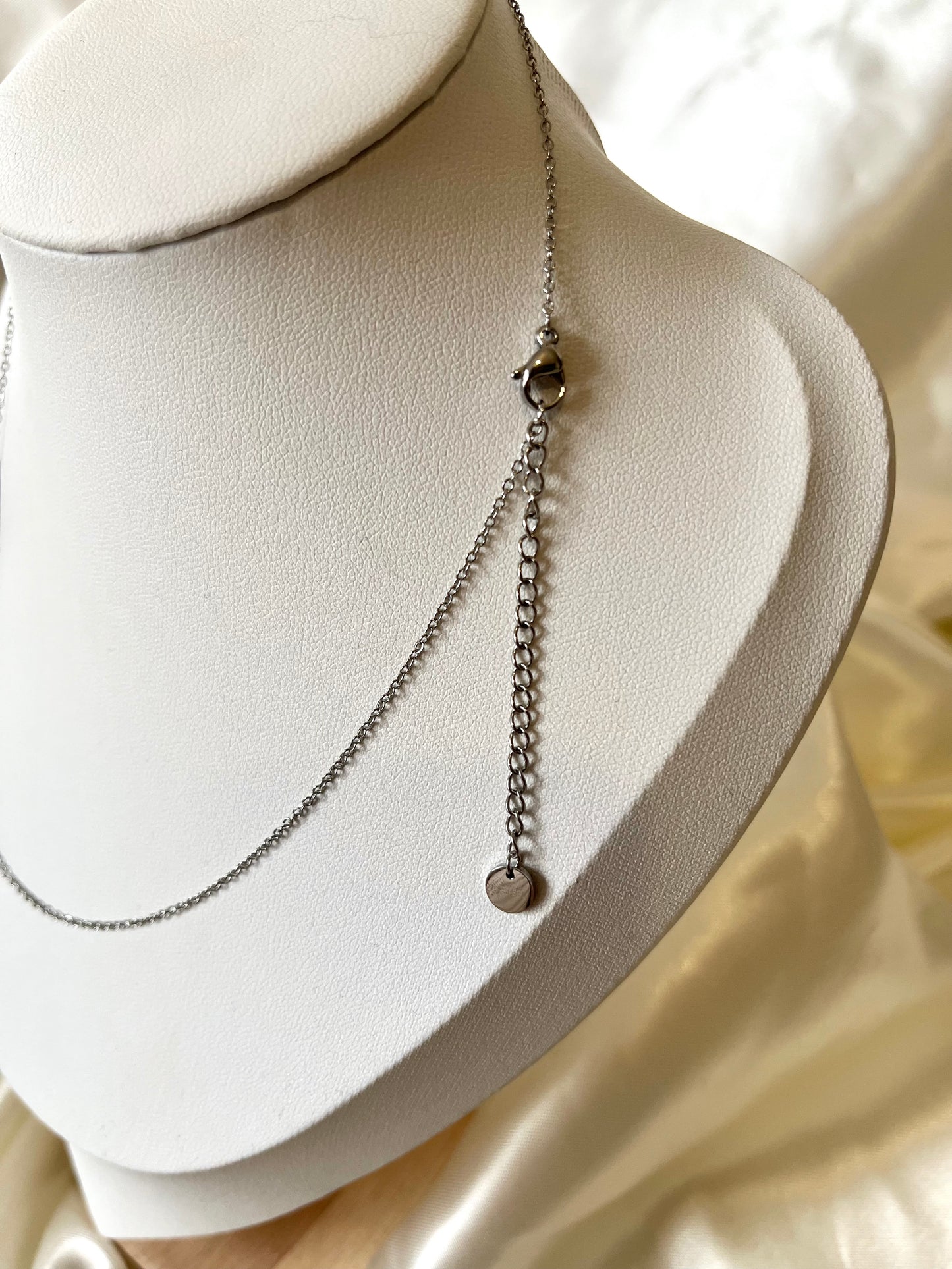 Collier argenté strass