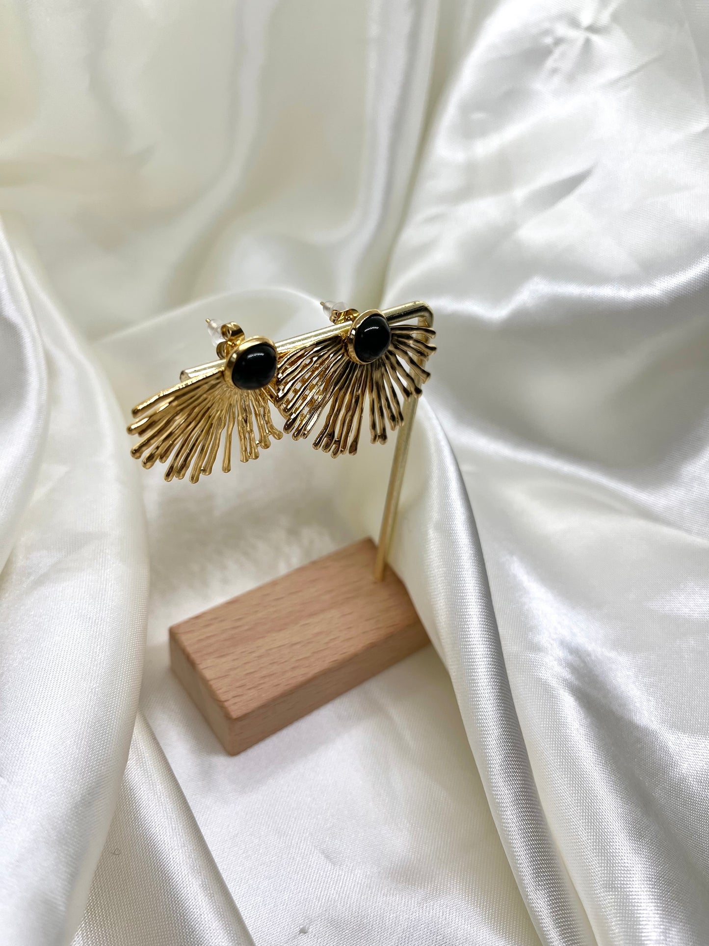 Boucles d’oreilles doré et noir