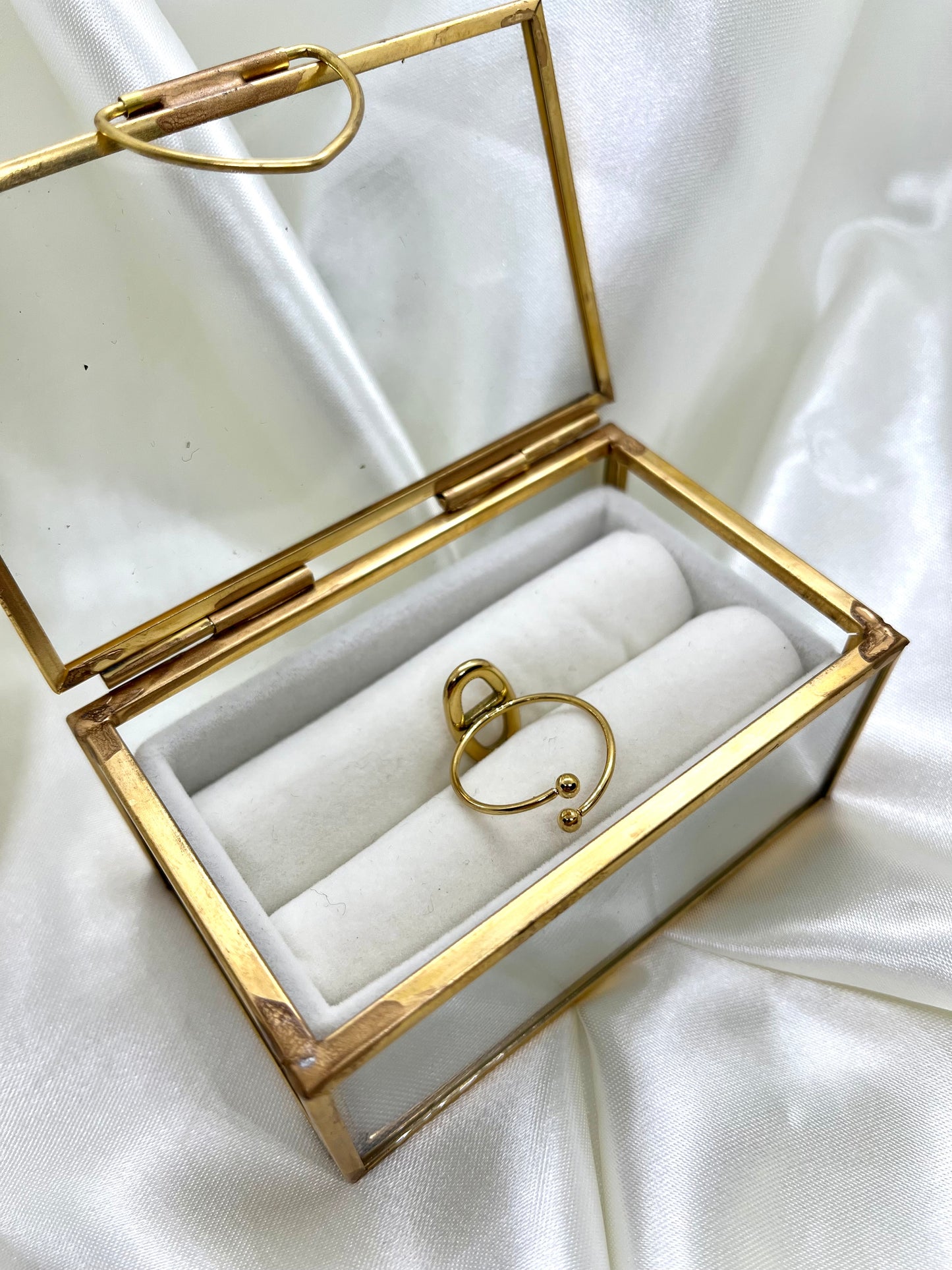 Bague doré maille marine