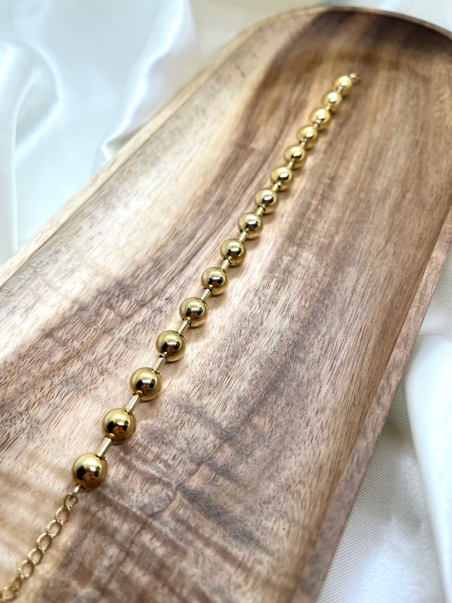 Bracelet doré boules