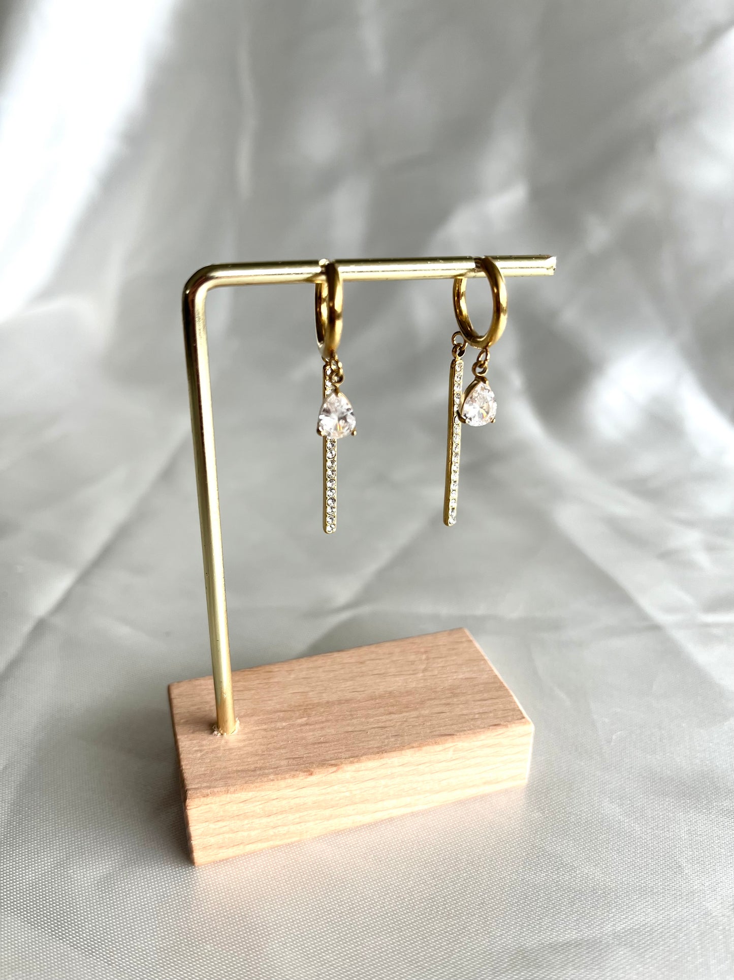 Boucles d’oreilles doré et strass Clara