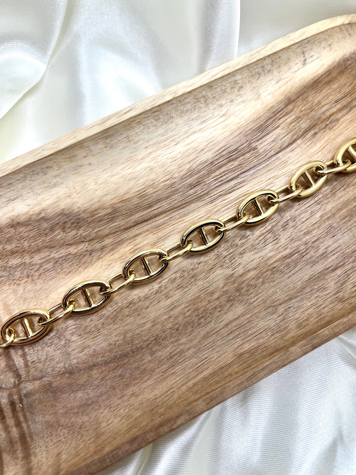 Bracelet doré maille marine