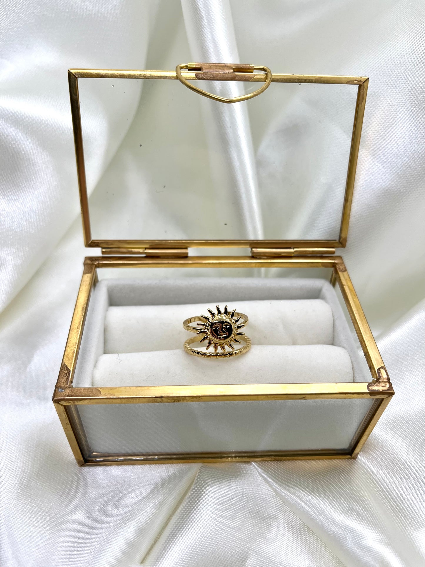 Bague doré soleil