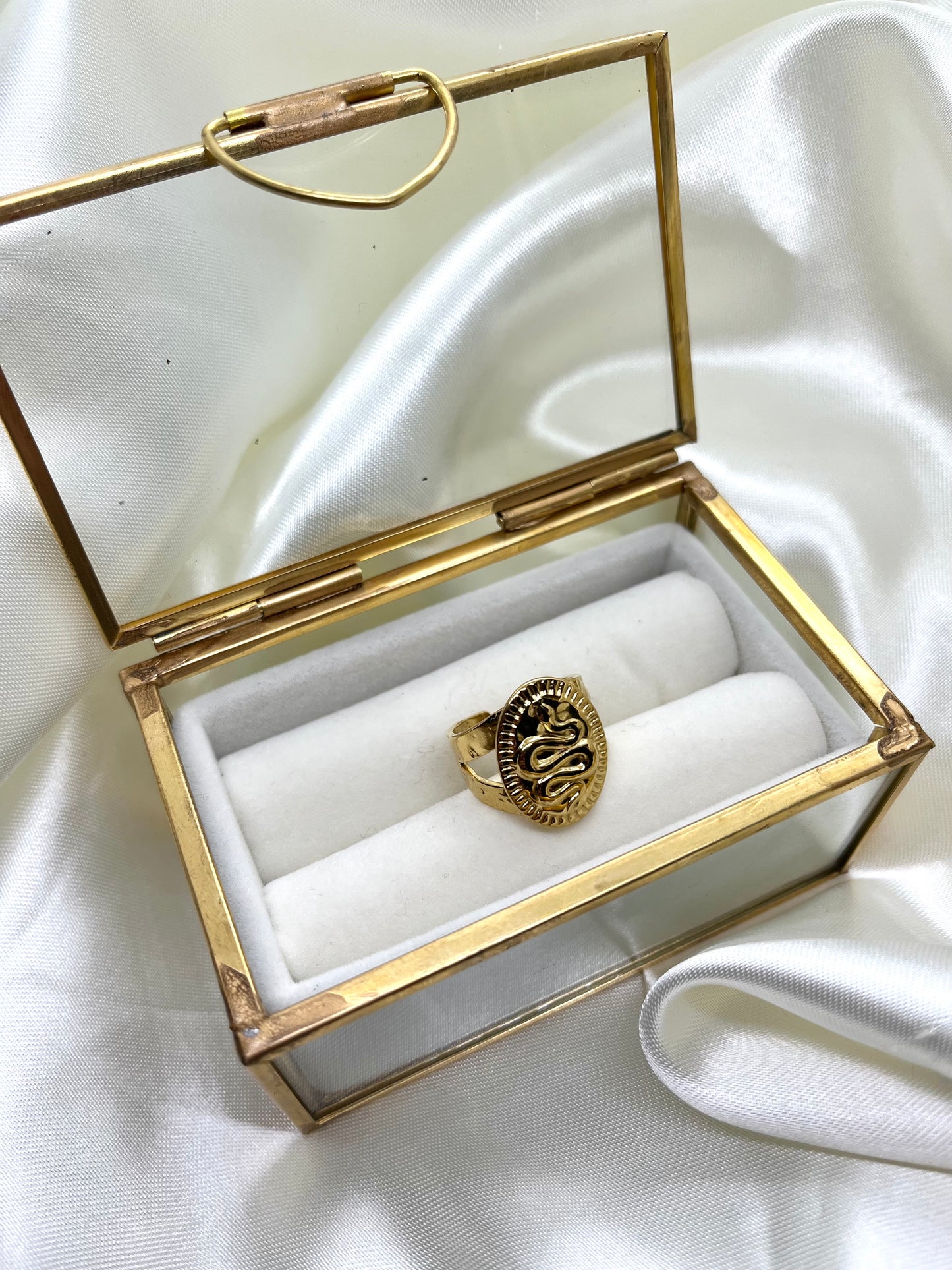 Bague doré serpent