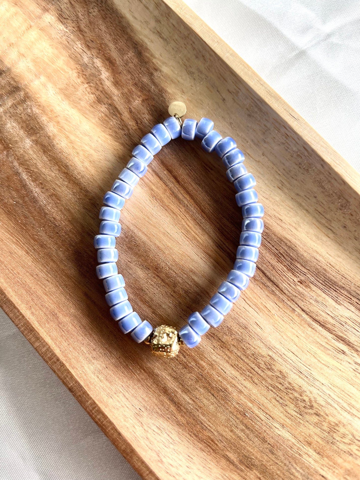 Bracelet en perles bleues