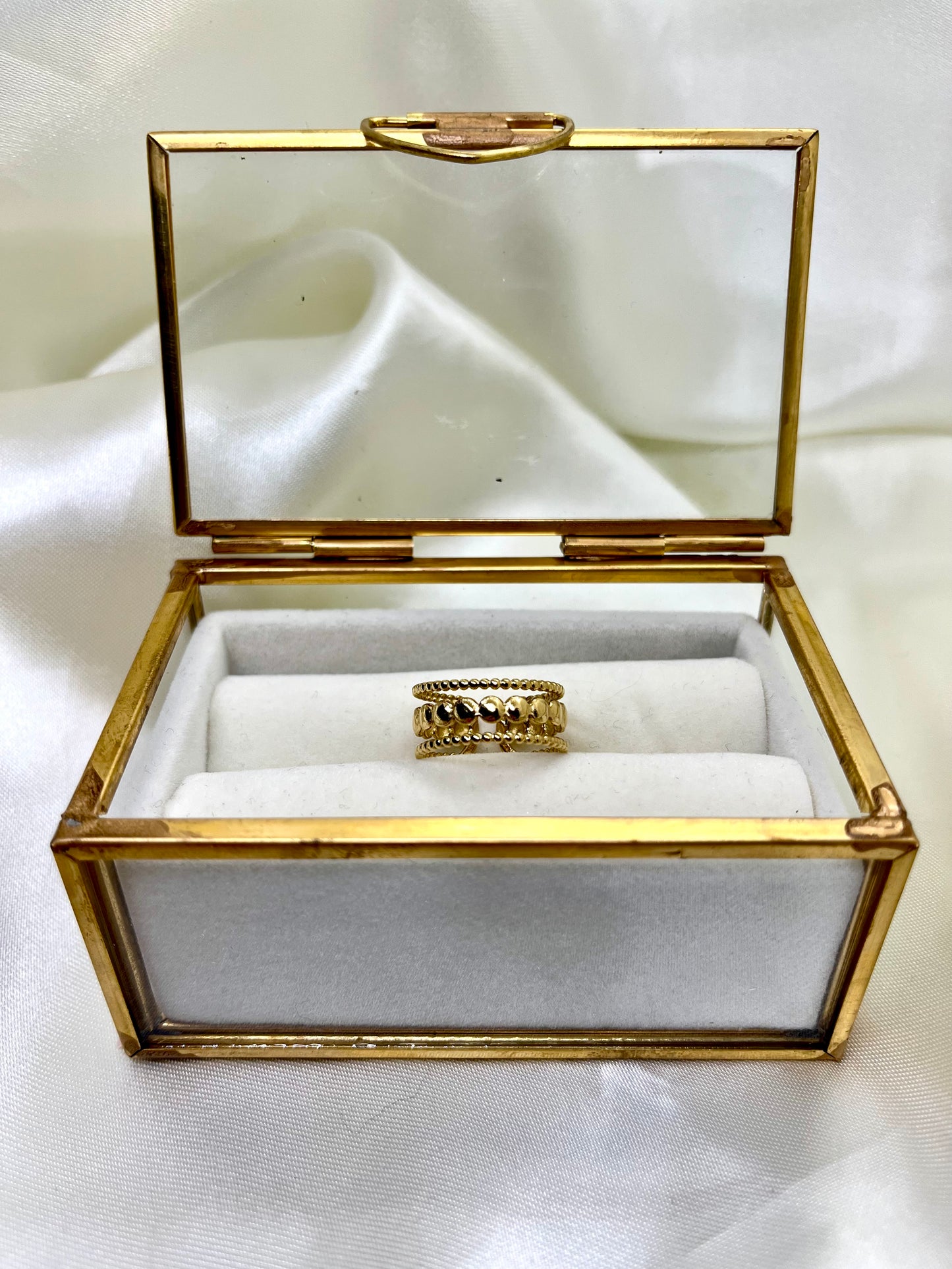 Bague doré multi rangs