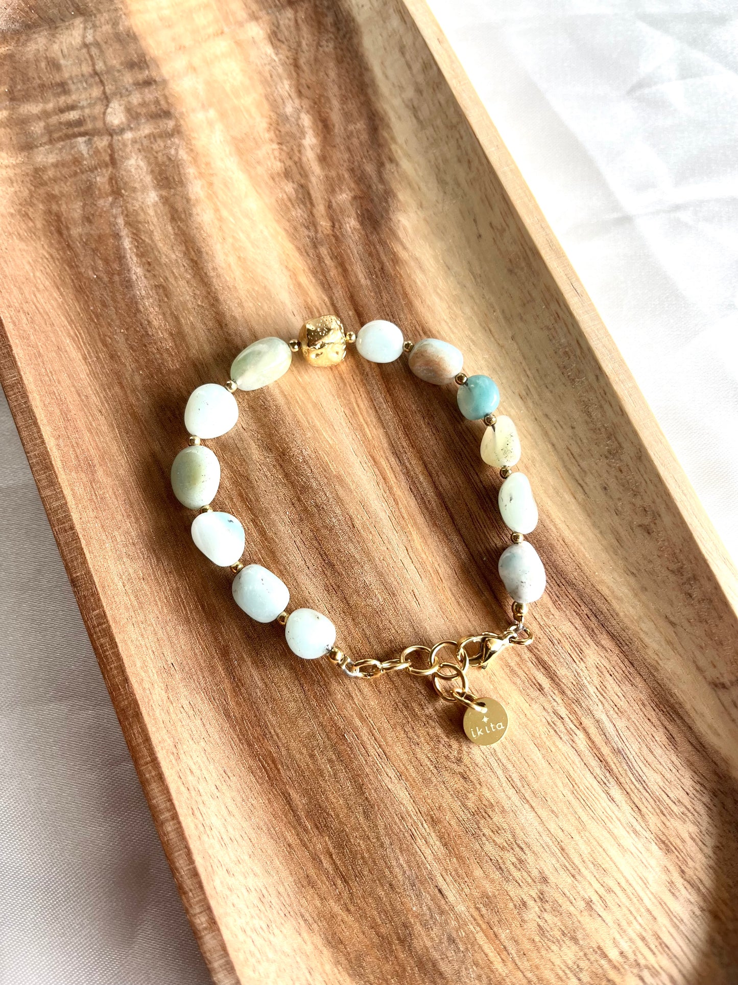 Bracelet en pierres naturelles vertes