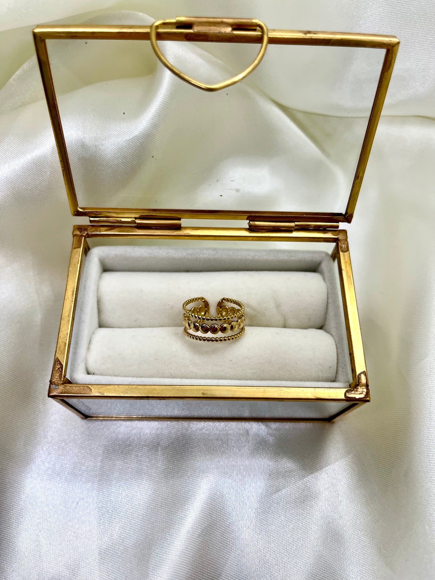 Bague doré multi rangs