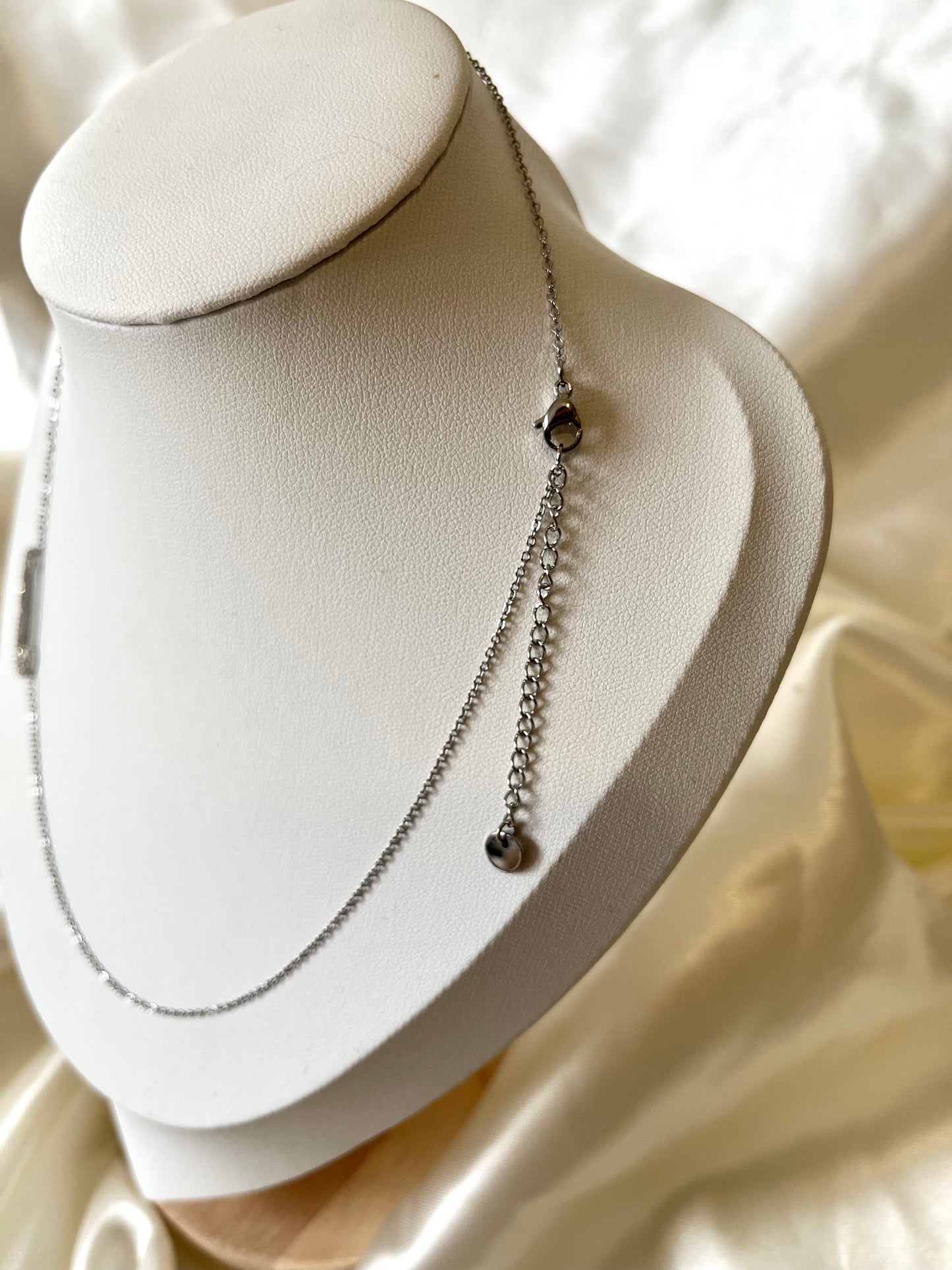 Collier argenté trombone