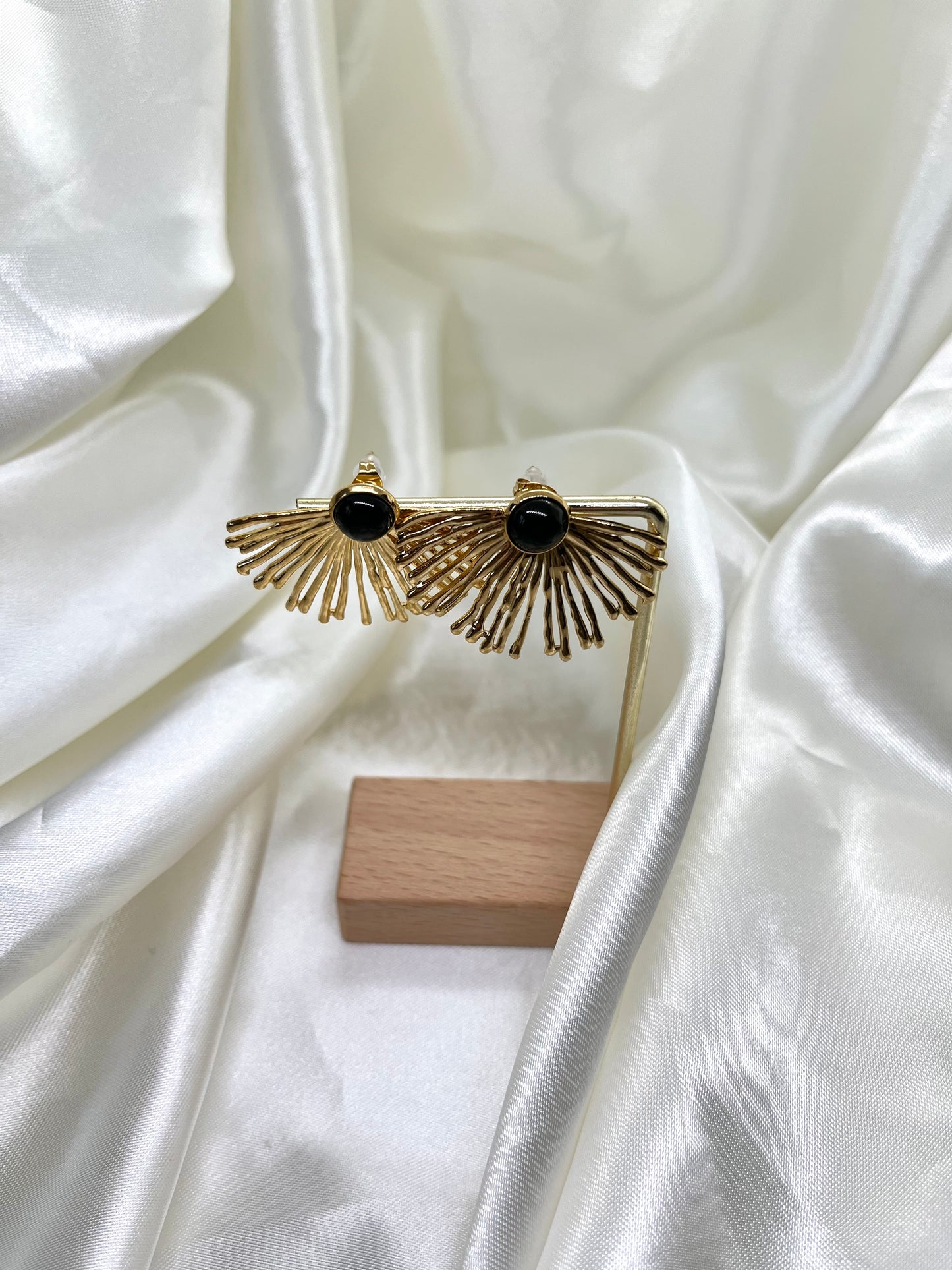 Boucles d’oreilles doré et noir