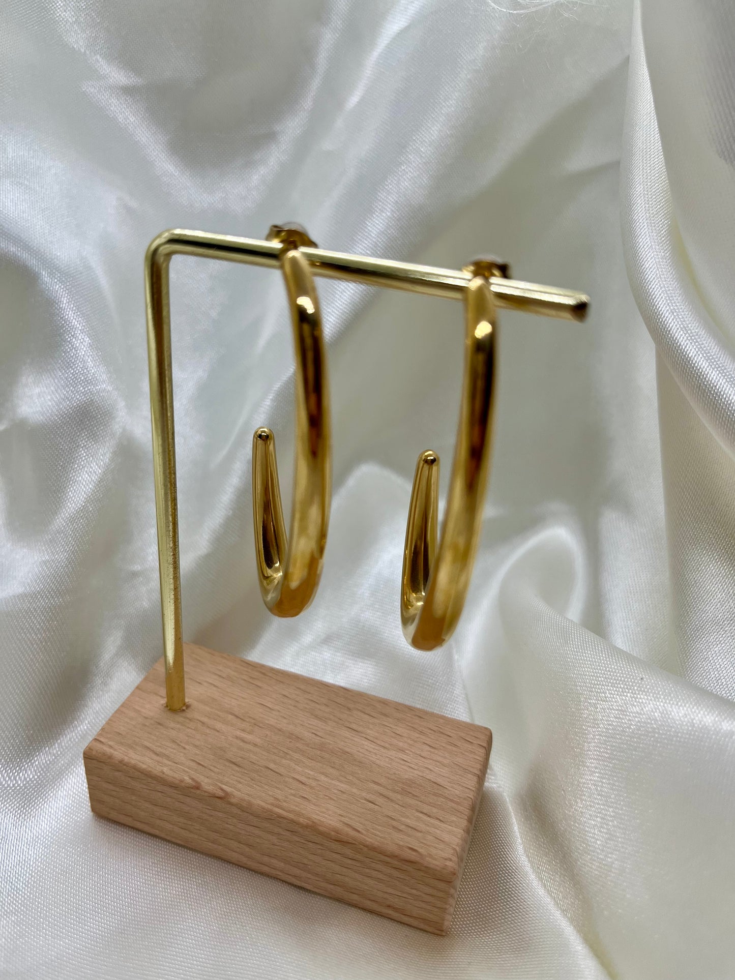 Boucles d’oreilles dorées longues