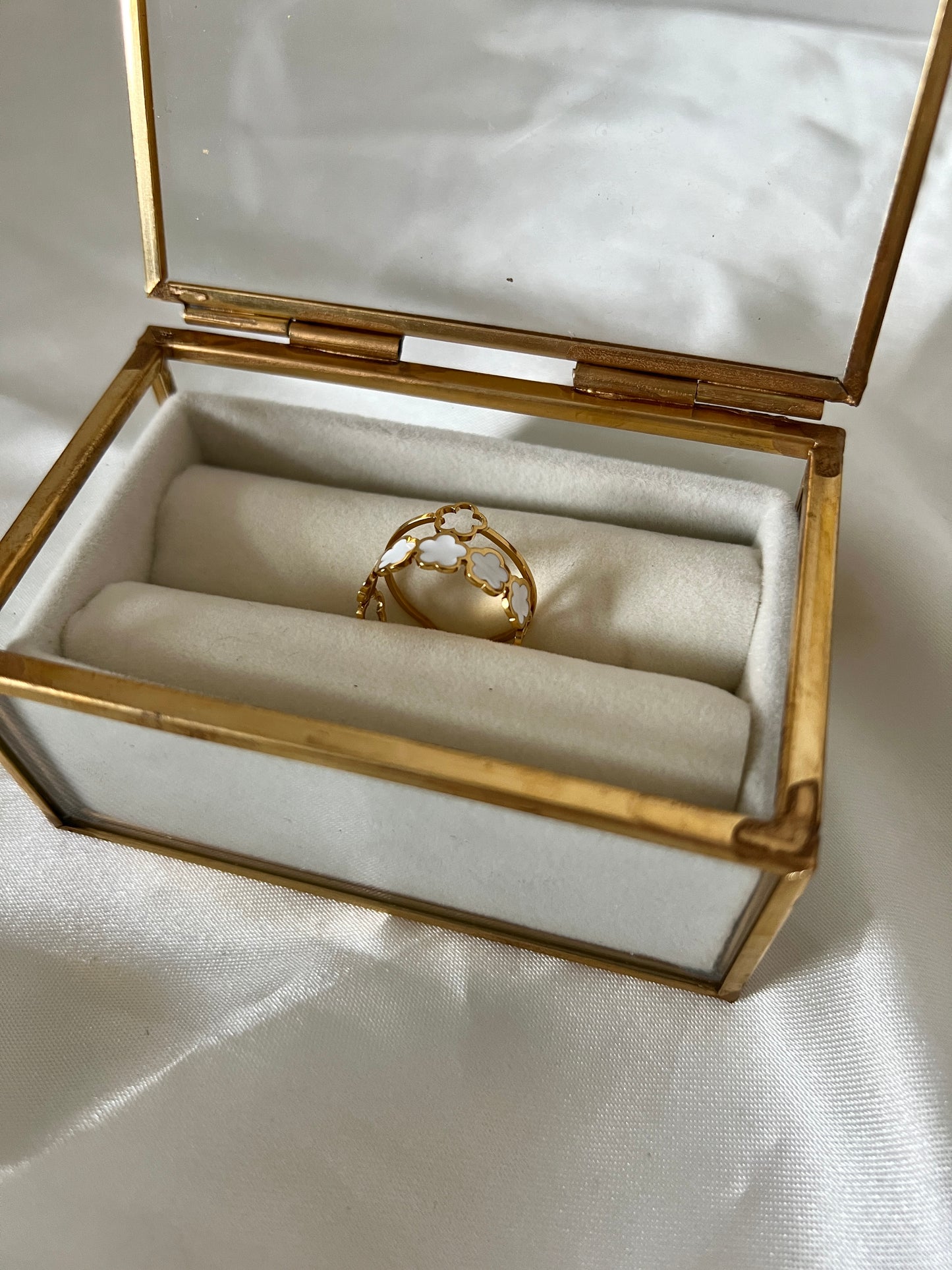 Bague doré et blanc Zara