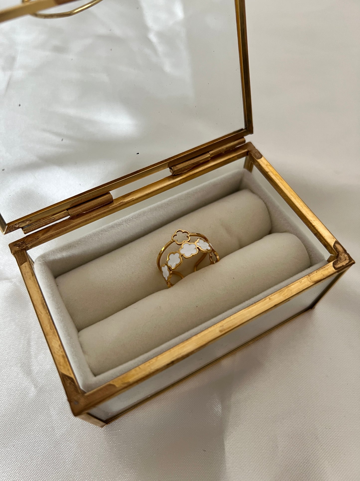 Bague doré et blanc Zara