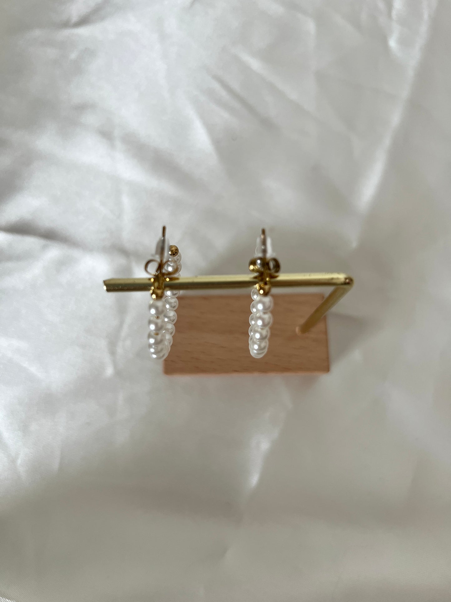 Boucles d'oreilles anneaux nacré Rona