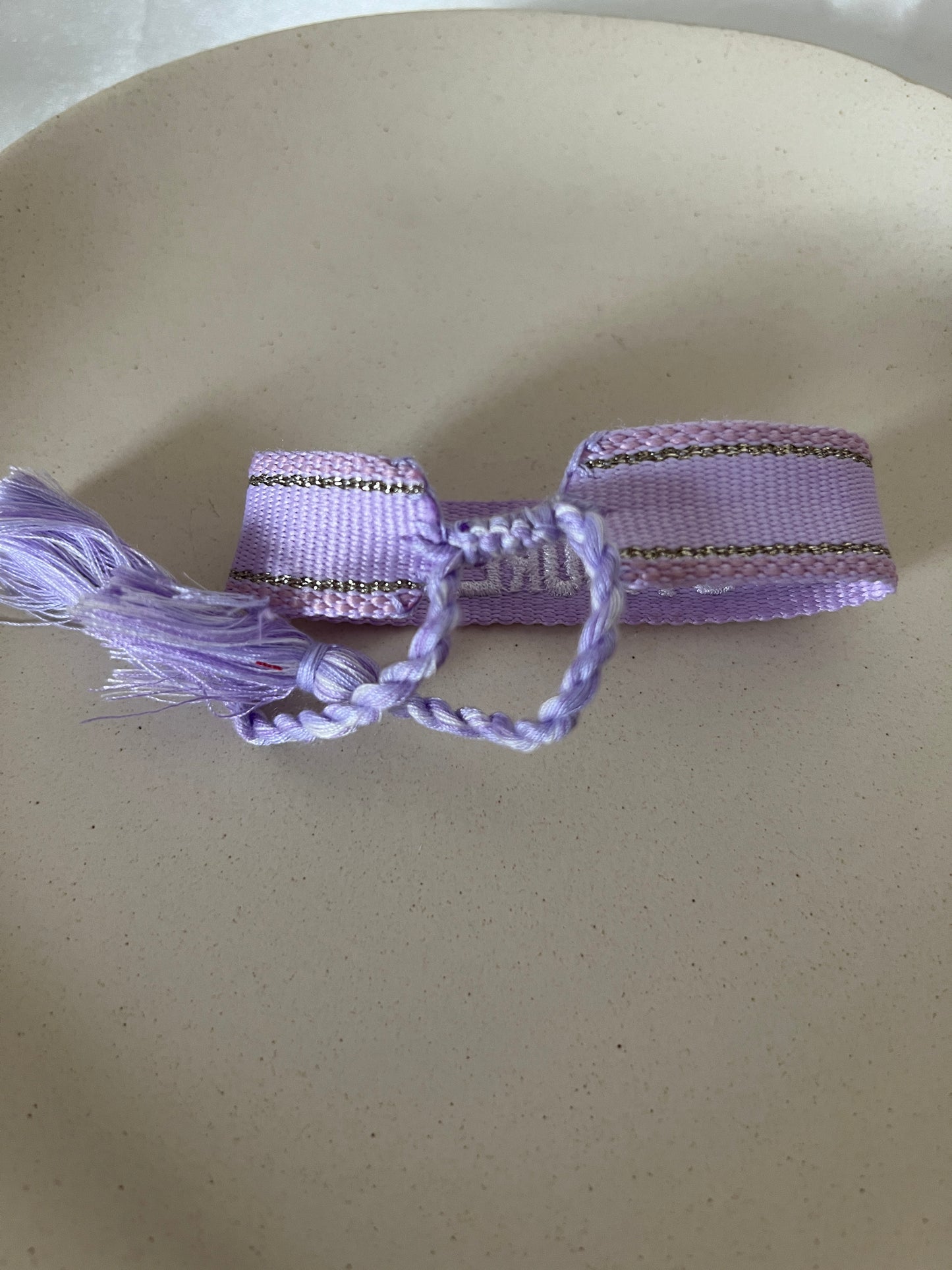 Bracelet j'adore violet et blanc