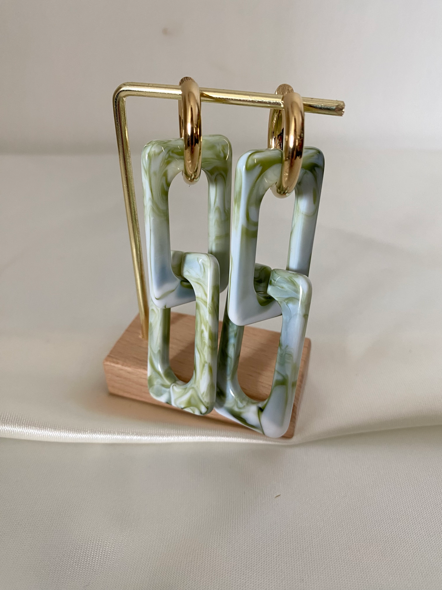 Boucles d'oreilles Orlane vert
