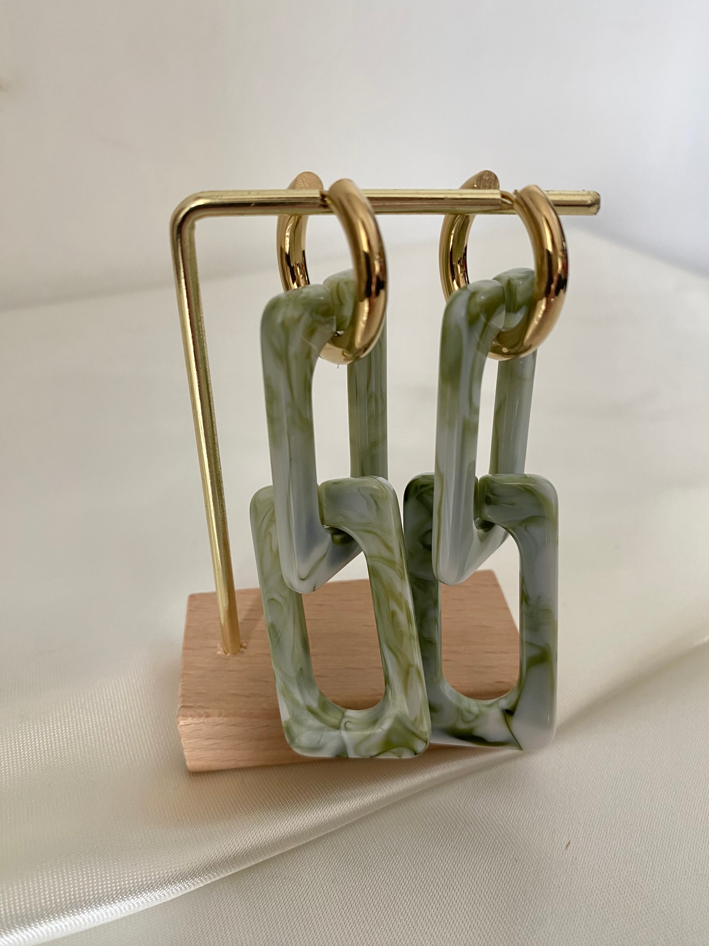 Boucles d'oreilles Orlane vert