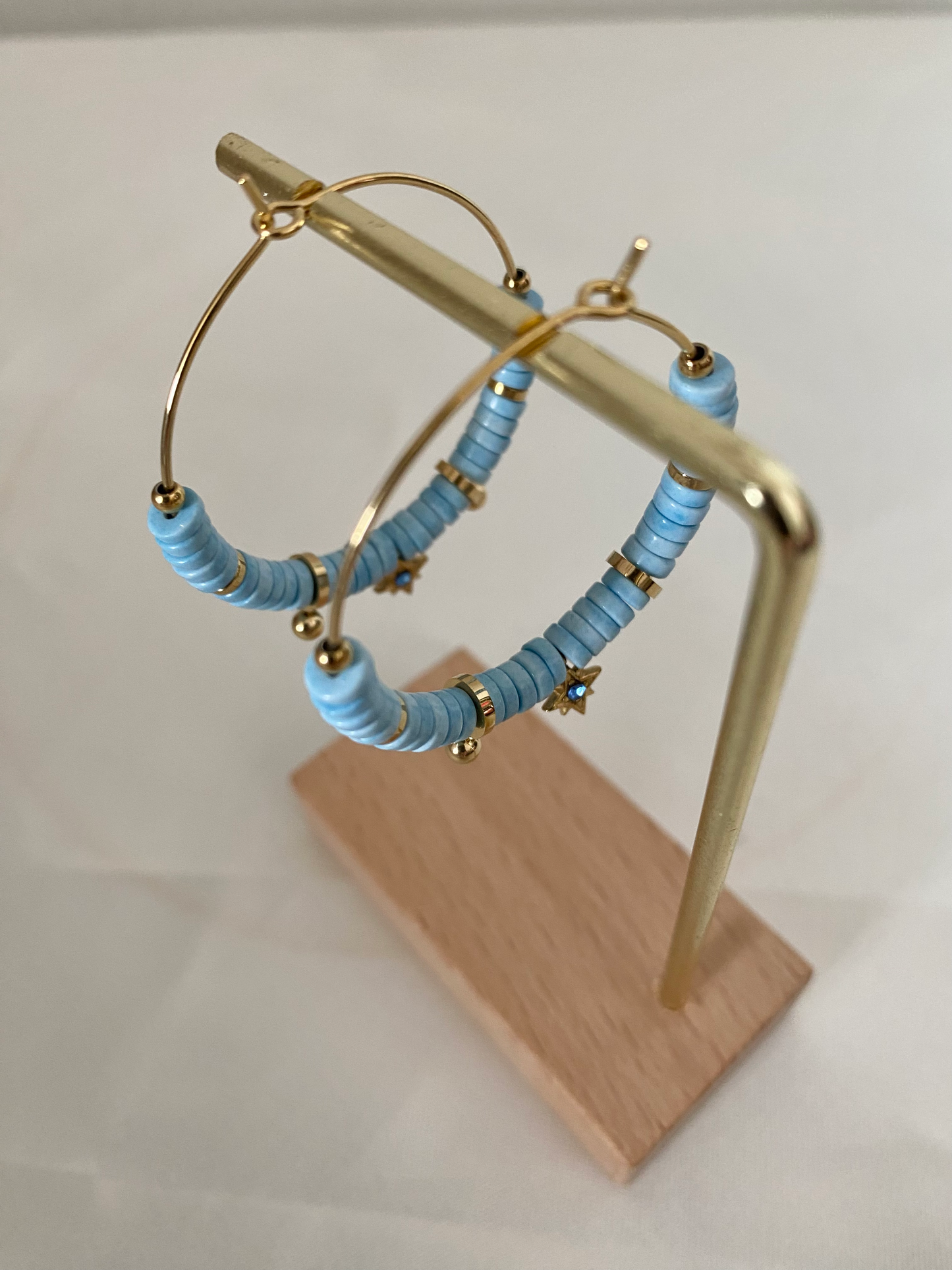 Boucles d'oreilles Evy bleu