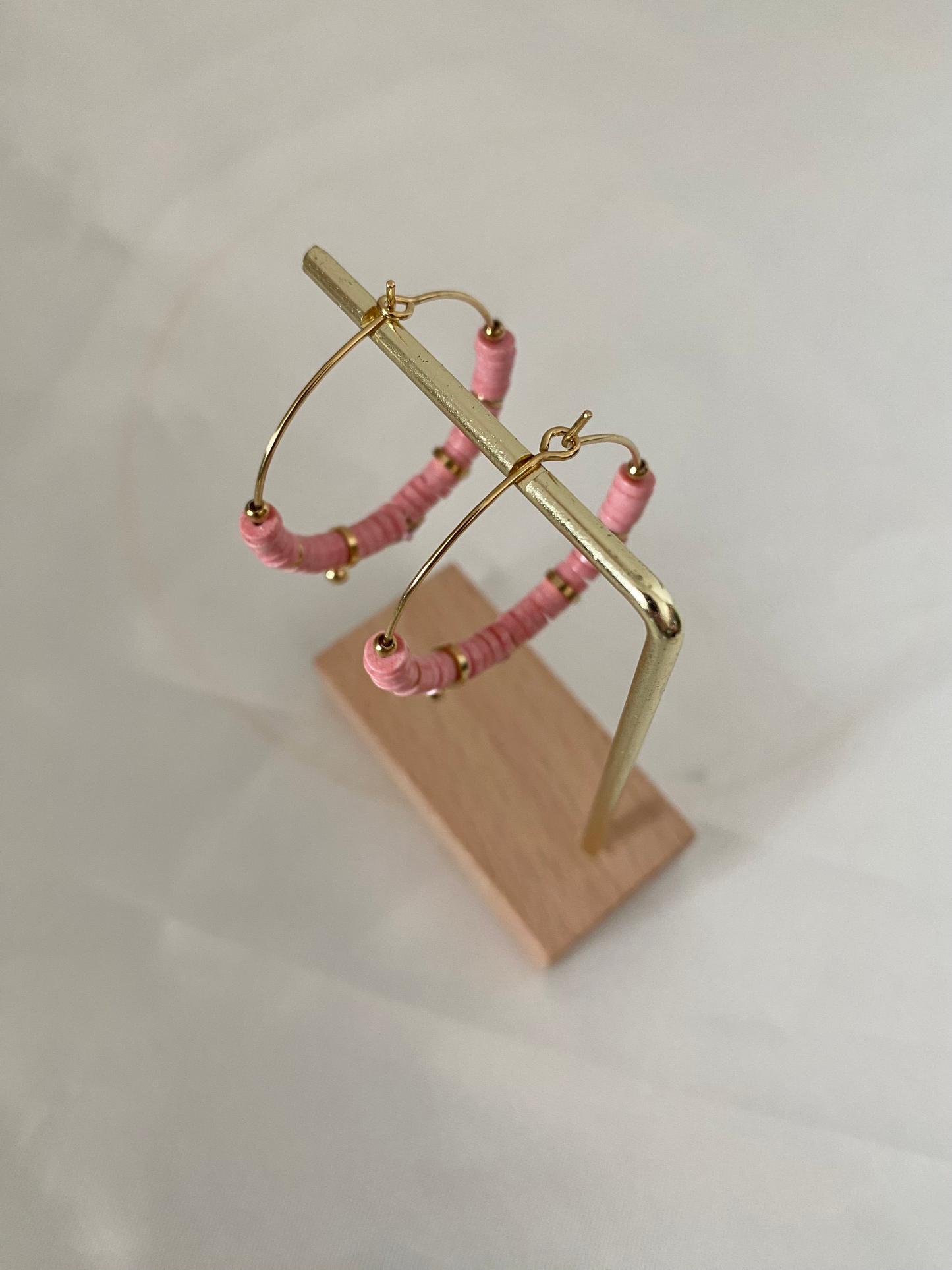 Boucles d'oreilles Evy rose