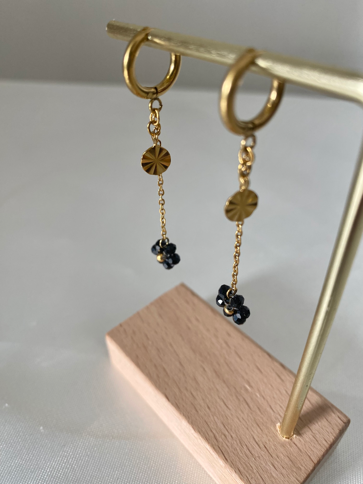 Boucles d'oreilles Aya noir