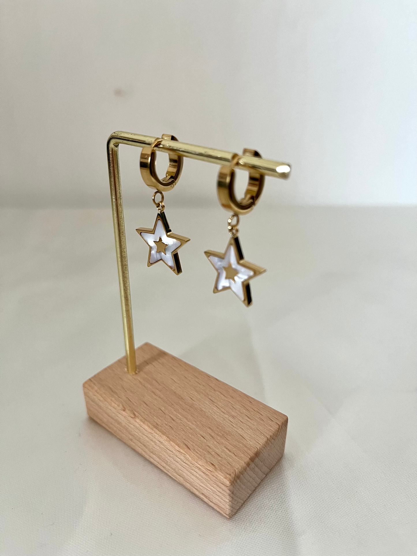 Boucles d'oreilles doré et nacré June