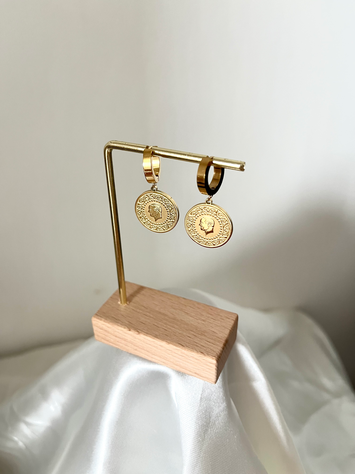 Boucles d'oreilles ronde doré Luba