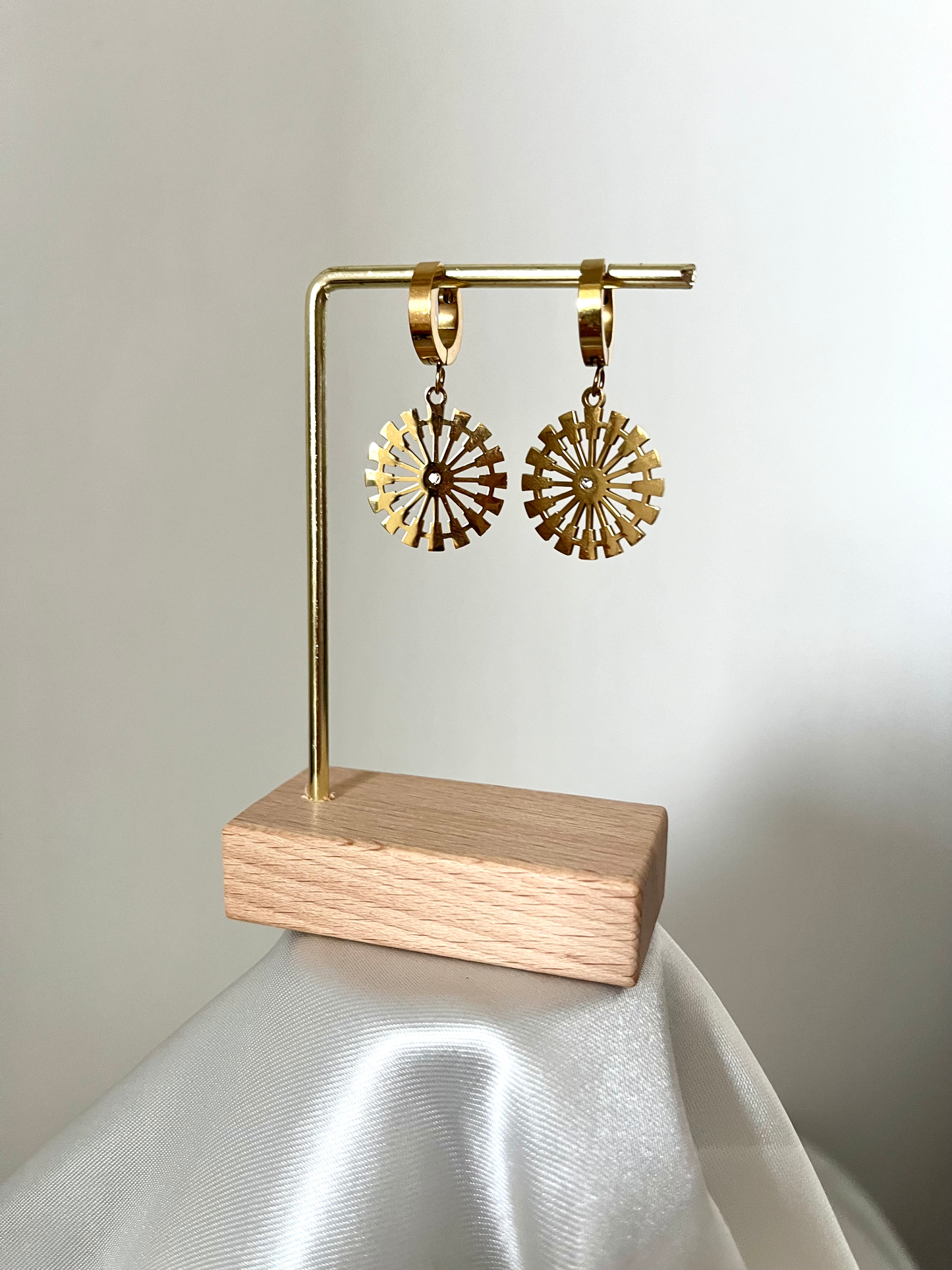 Boucles d'oreilles doré ronde Léora