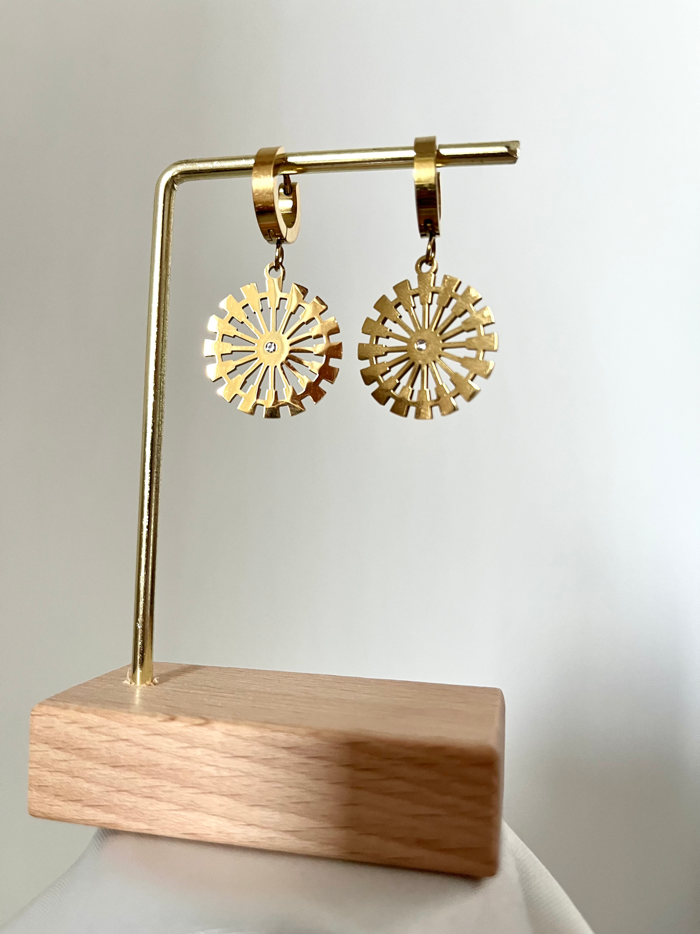 Boucles d'oreilles doré ronde Léora