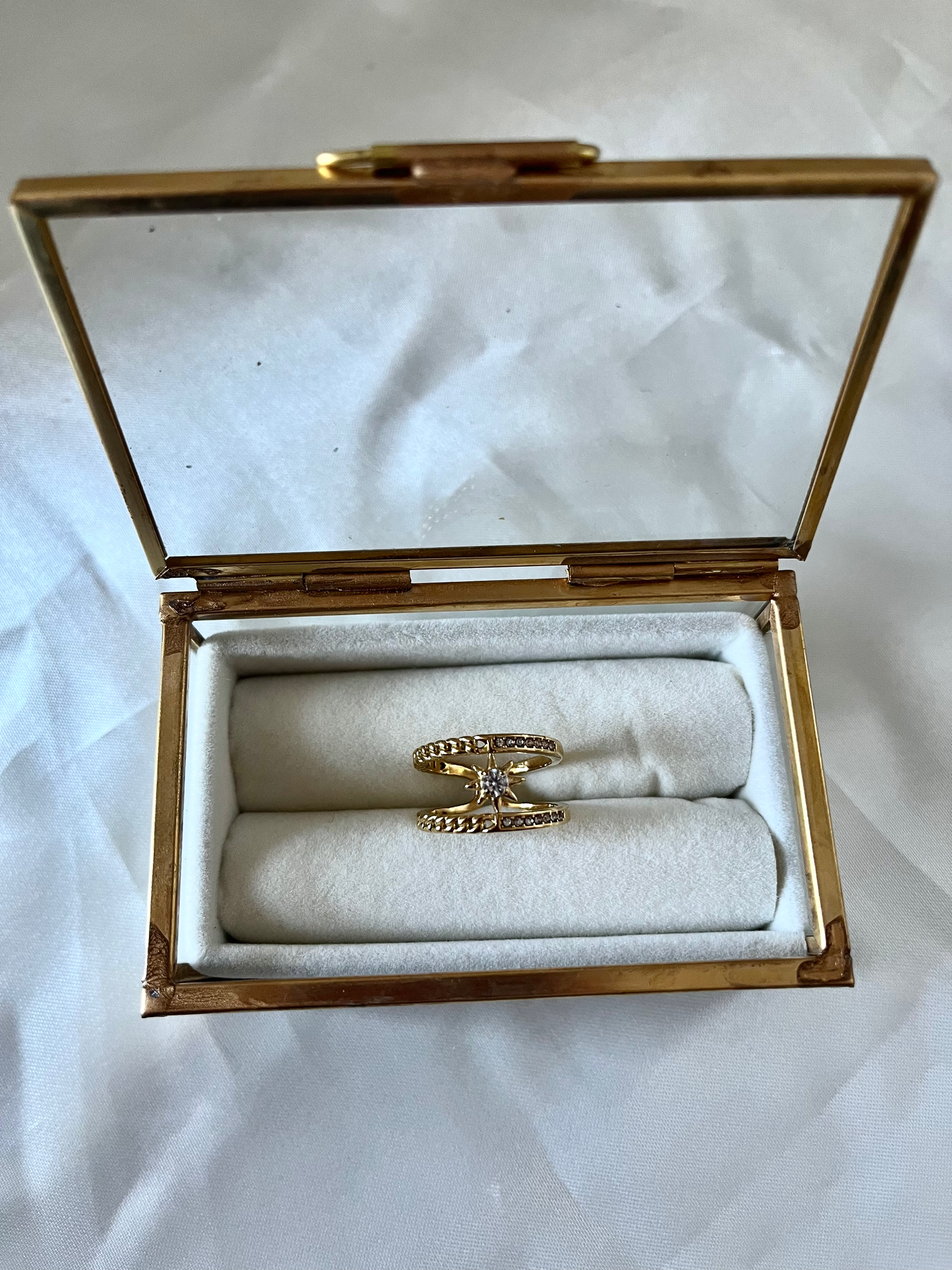Bague doré et strass Jamina
