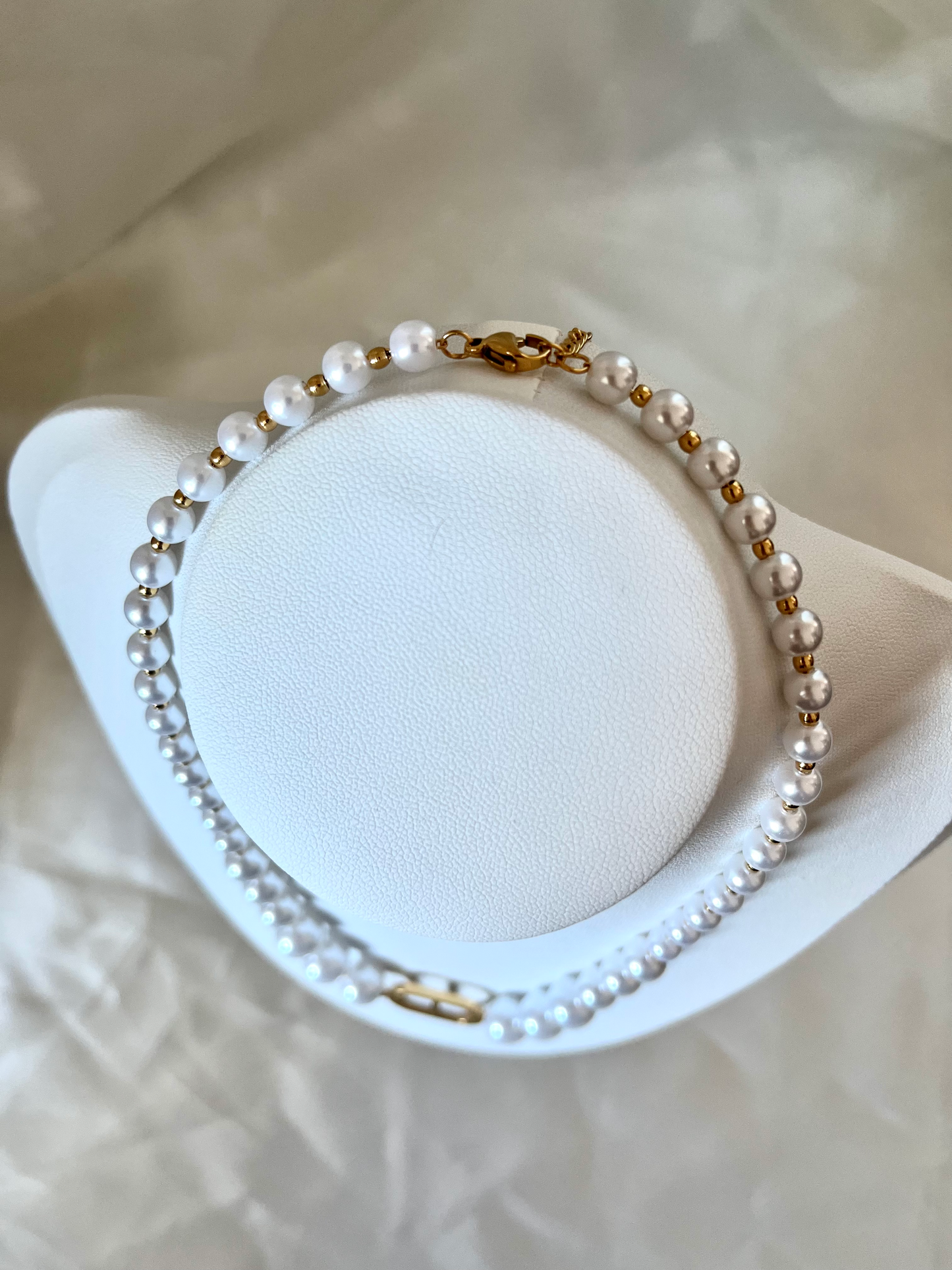 Collier doré et nacré Wanda