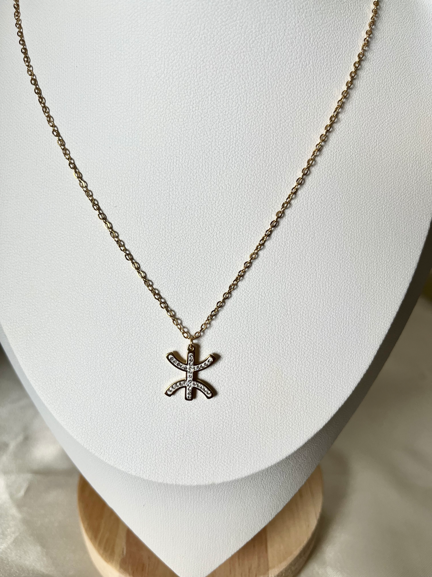 Collier doré et strass Alvina