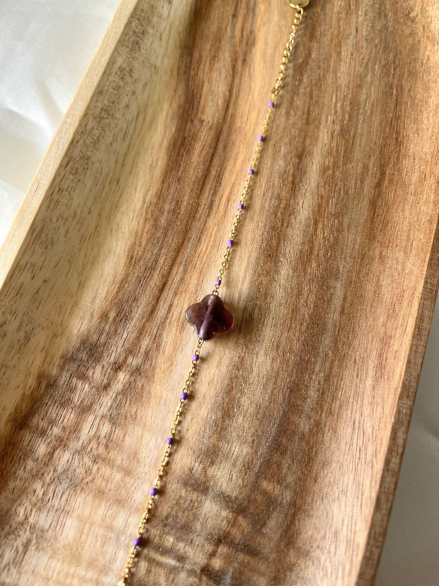 Bracelet doré et violet Solal