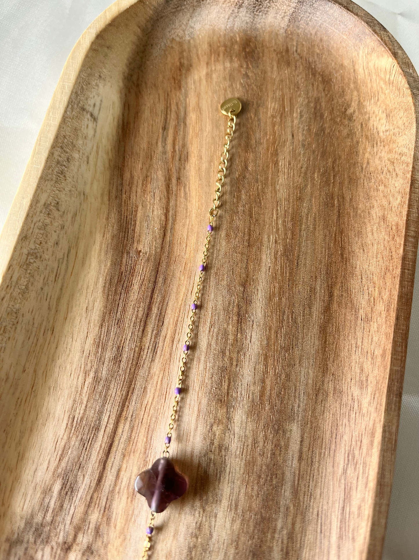 Bracelet doré et violet Solal