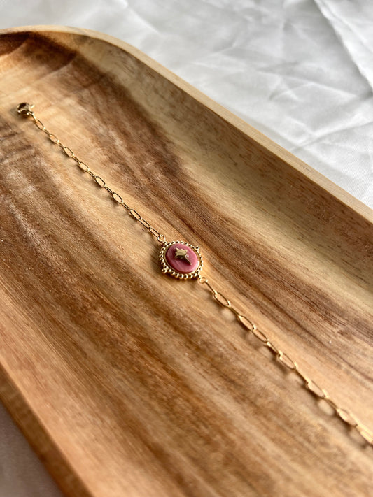 Bracelet doré et rose Élisabeth