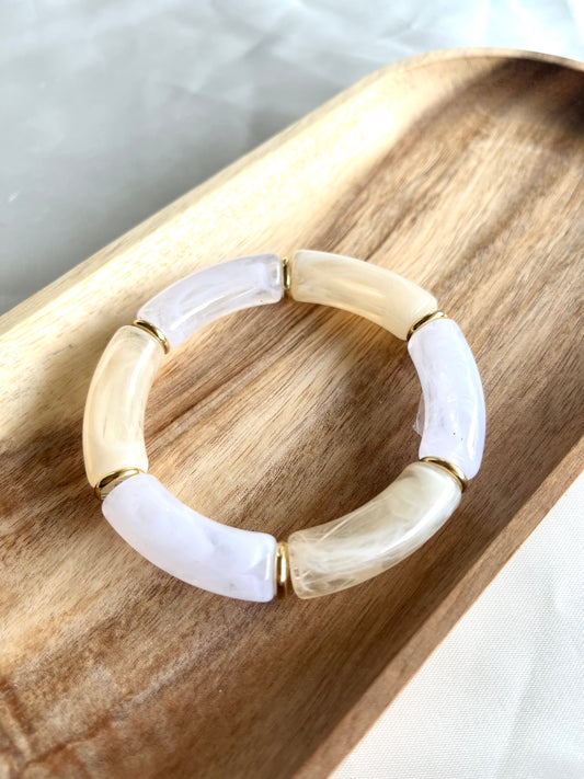 Bracelet beige et doré Zac