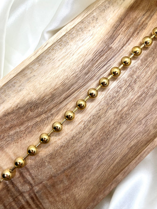 Bracelet doré boules