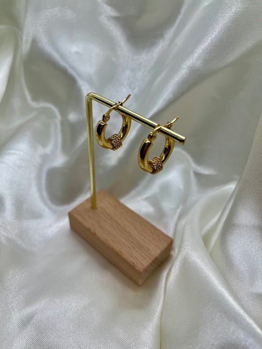 Boucles d’oreilles anneaux dorés